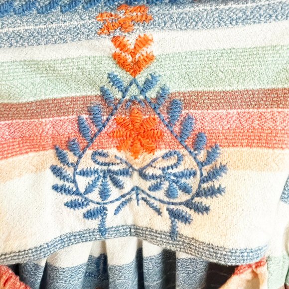 Free People Embroidered, Vintage style Striped Tank | New without tags | M - Picture 6 of 9